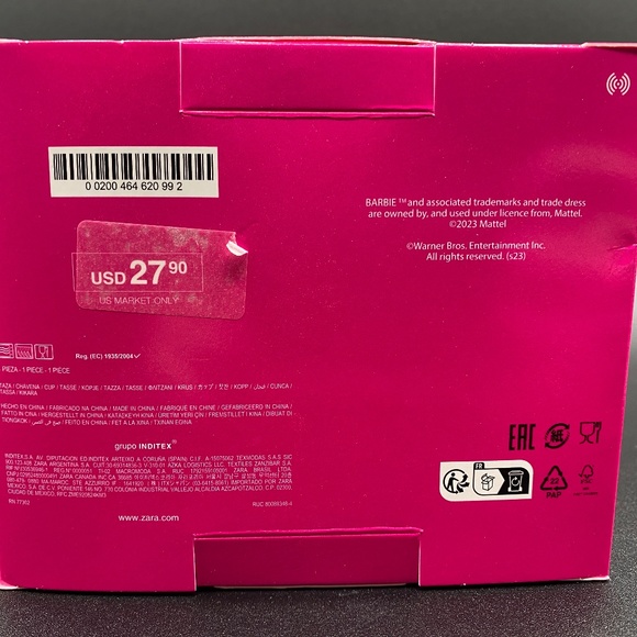 💕 BARBIE ZARA GLASS MUG- Barbie the movie - Picture 2 of 7